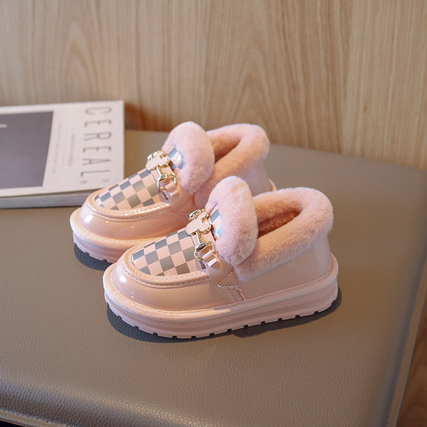 Pantofi pentru fete din lână cu toc înalt