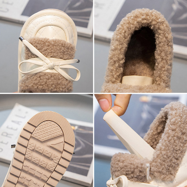 Pantofi polar pentru fete din piele ecologica