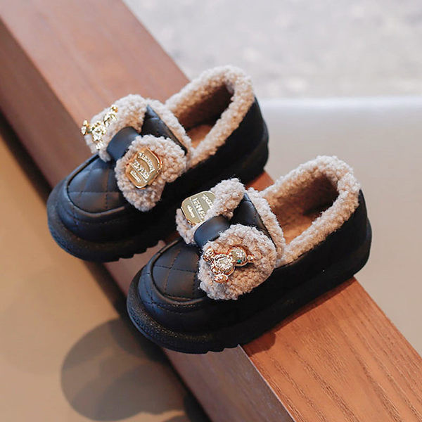 Gyerek polár cipő lányoknak szalaggal