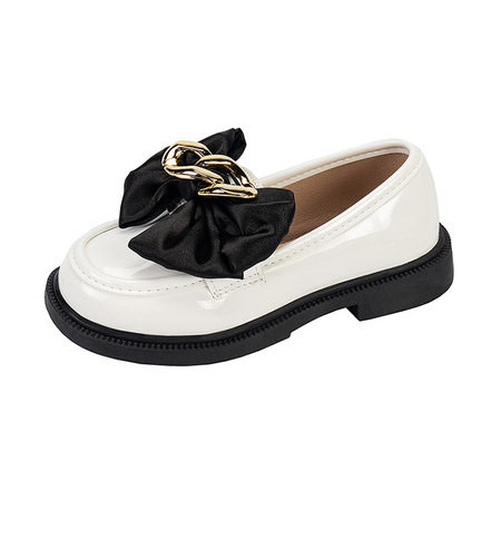 Pantofi copii model nou din piele cu panglica