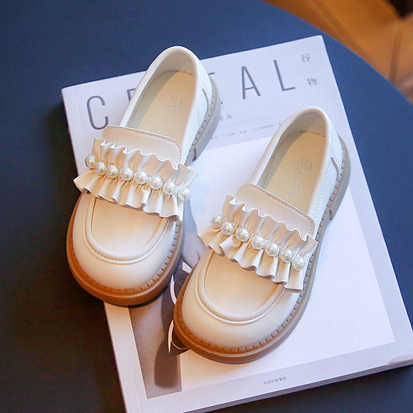 Pantofi casual copii pentru fete cu perle