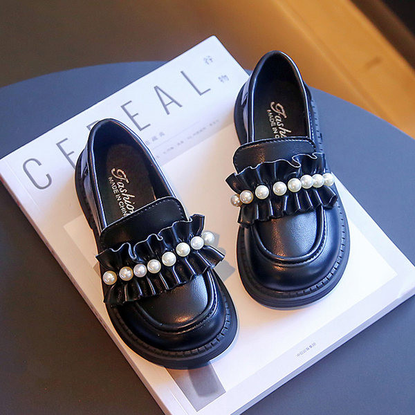 Pantofi casual copii pentru fete cu perle