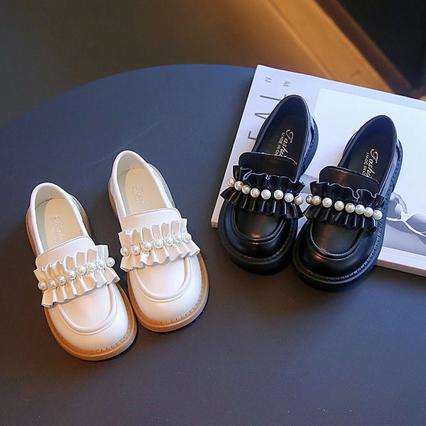 Pantofi casual copii pentru fete cu perle