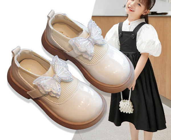 Pantofi copii pentru fete cu fluture decorativ