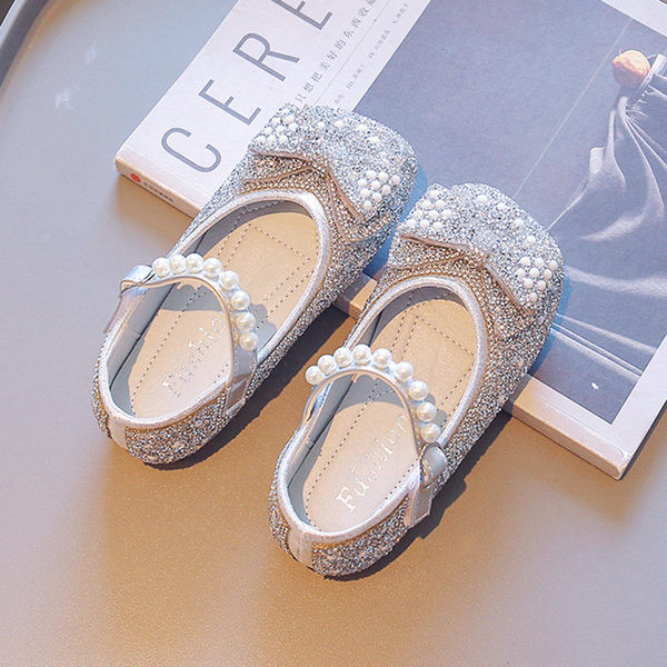 Pantofi copii cu pietre si perle pentru fete