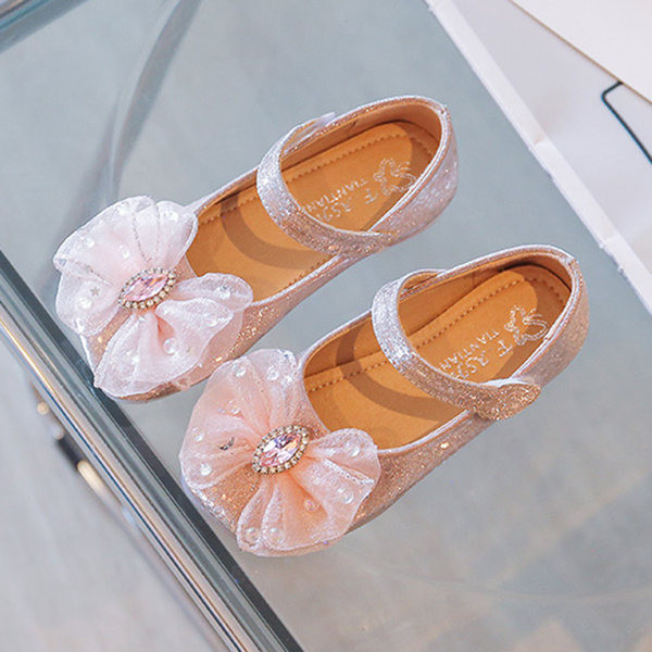 Pantofi la modă pentru fete cu panglică și pietre
