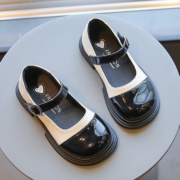 Pantofi copii din piele neagra