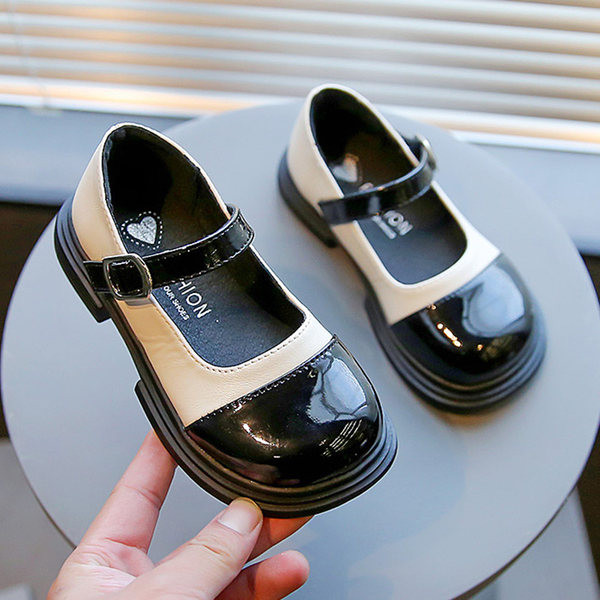 Pantofi copii din piele neagra