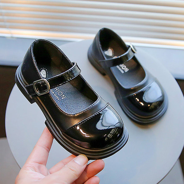 Pantofi copii din piele neagra