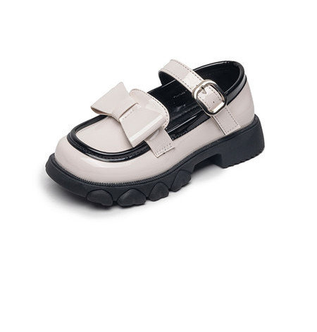 Pantofi la modă pentru fete cu talpă aspră și panglică