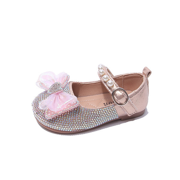 Pantofi la modă pentru copii cu pietre și perle - pentru fete