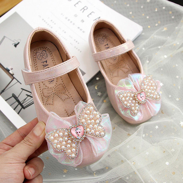 Pantofi casual pentru fete - cu perle