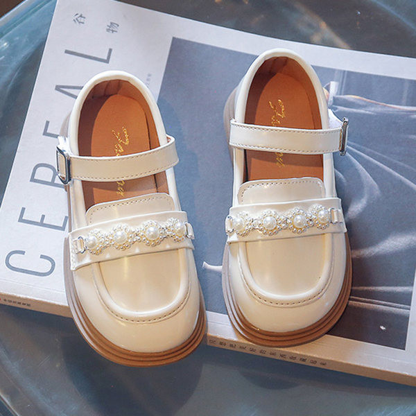 Pantofi la modă pentru copii cu perle - pentru fete