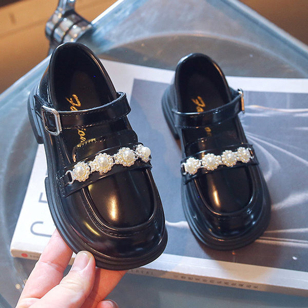 Pantofi la modă pentru copii cu perle - pentru fete