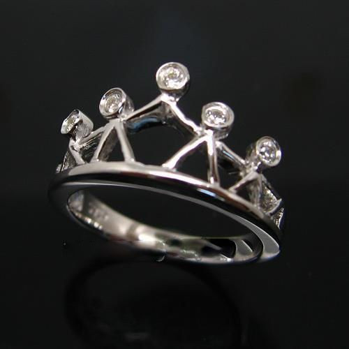 Inel coroană de damă modern cu pietre