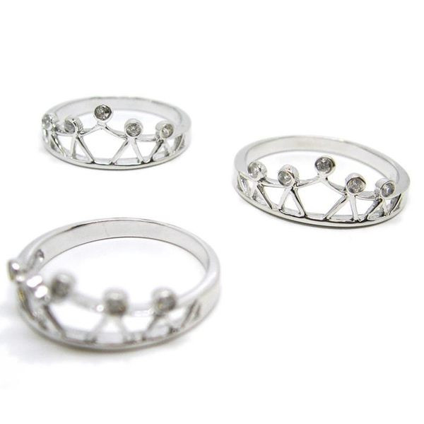 Inel coroană de damă modern cu pietre