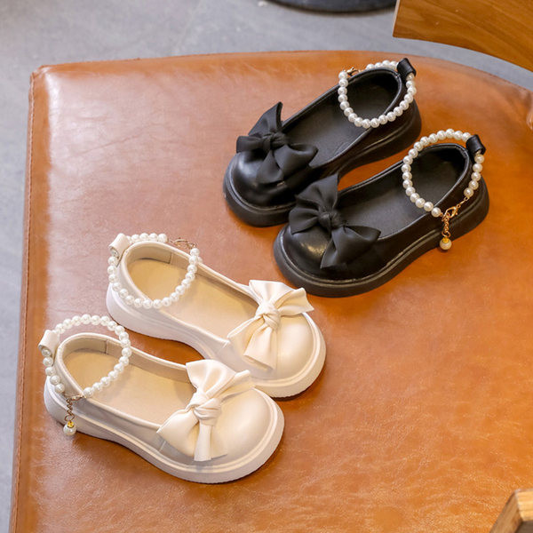 Modes bērnu apavi ar lenti un pērlēm meitenēm