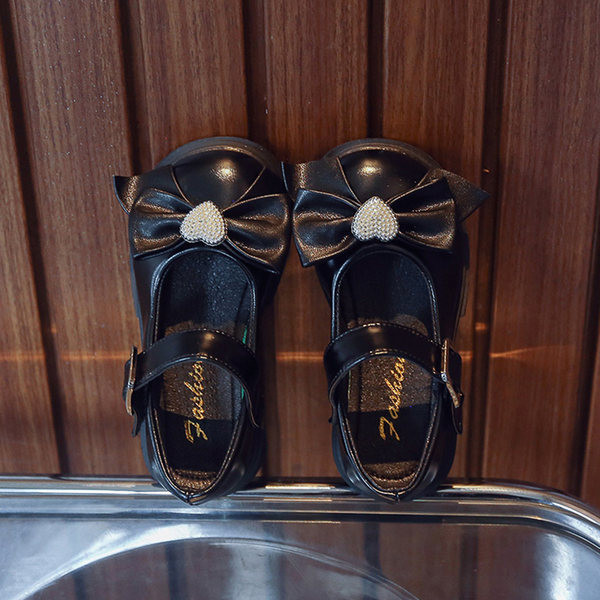 Pantofi copii din piele cu catarama