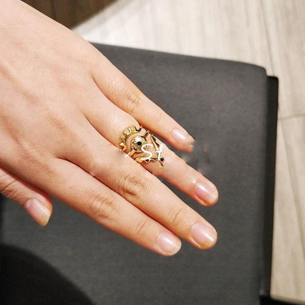 Inel de zi cu zi de culoare aurie