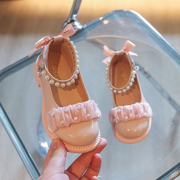 Pantofi copii cu inchidere velcro si perle