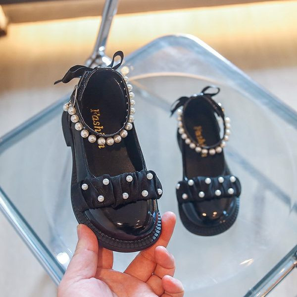 Pantofi copii cu inchidere velcro si perle