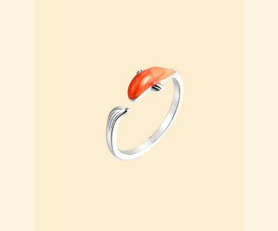 Ежедневен пръстен с камък- в сребрист цвят