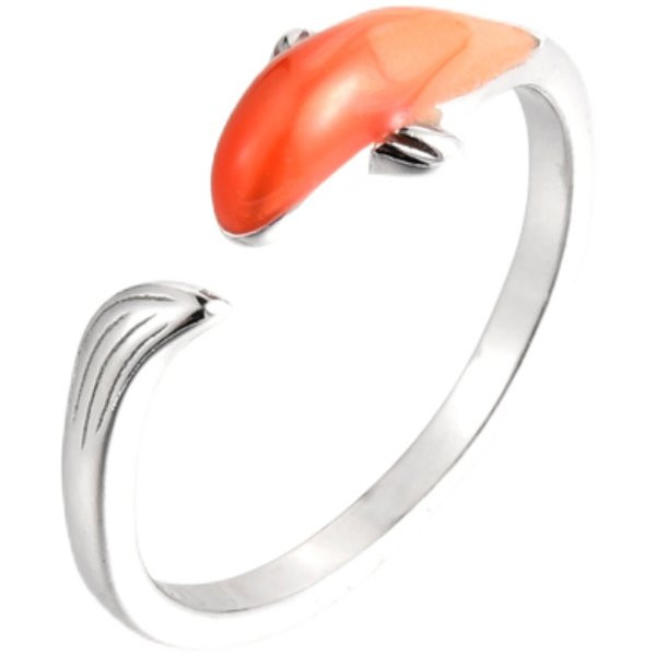 Inel de zi cu zi cu o piatră - de culoare argintie