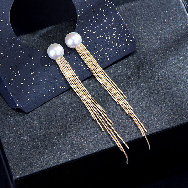 Cercei cu perle de damă