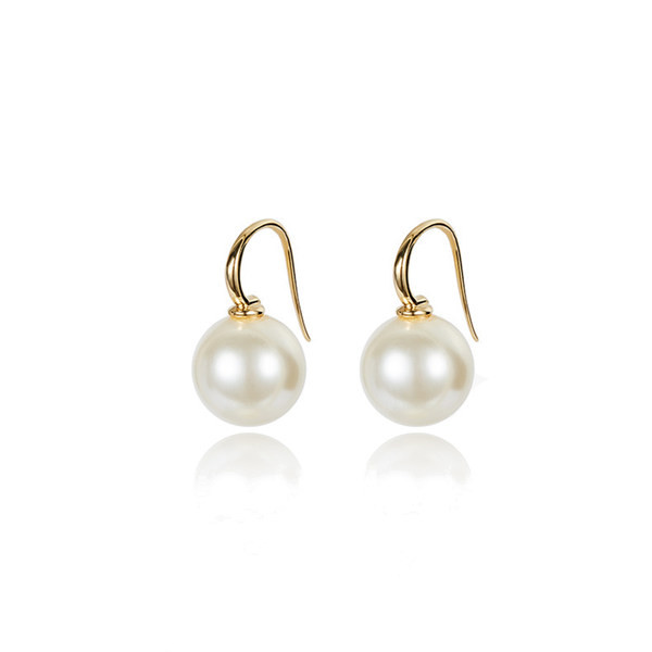 Moderne ženske naušnice sa biserom - zlatne boje