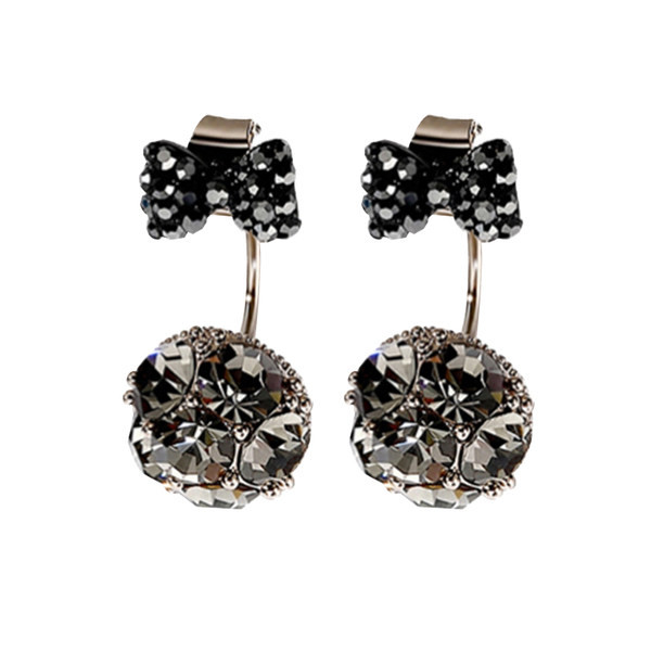 Cercei de dama cu pietre decorative negre