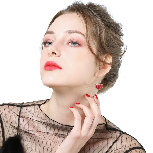 Cercei cu pandantiv inimă la modă pentru femei Inele