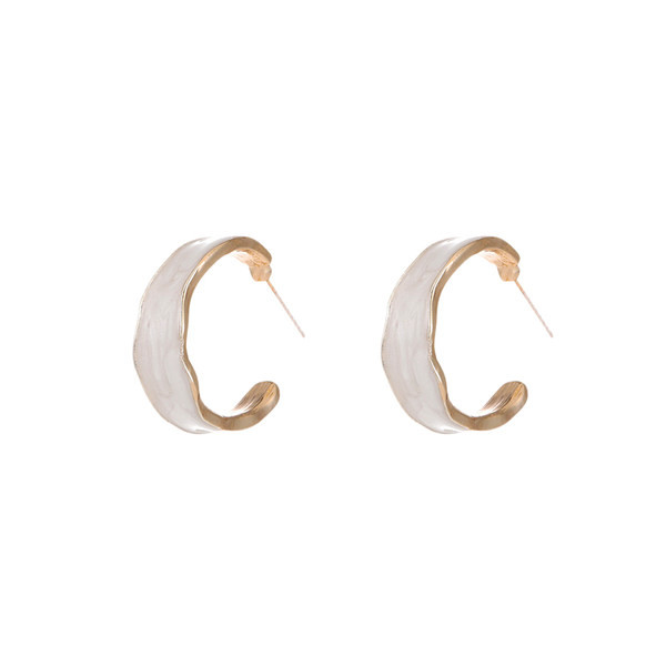 Cercei cerc de dama de culoare aurie