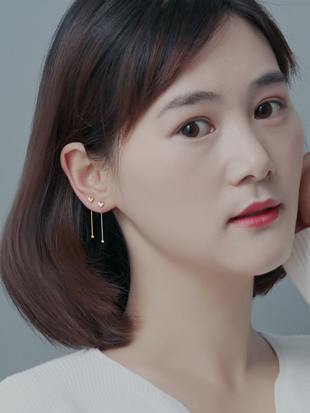 Cercei cu piatra inima de dama