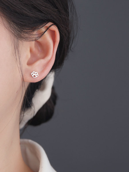 Moodsad naiste hõbedased kõrvarõngad kruvil