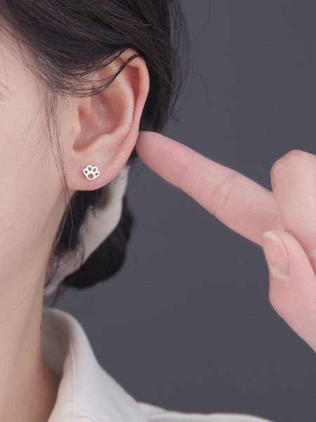 Moodsad naiste hõbedased kõrvarõngad kruvil