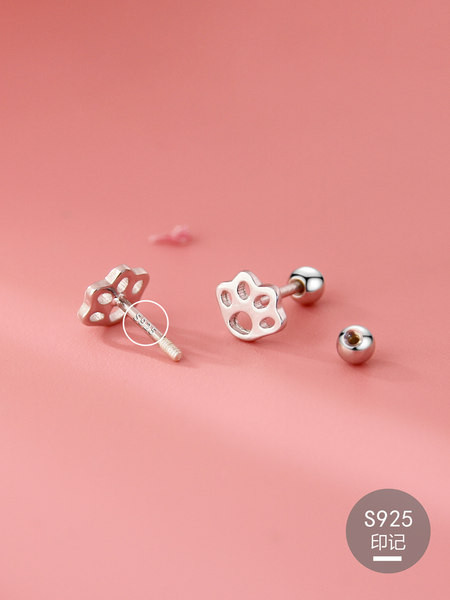 Moodsad naiste hõbedased kõrvarõngad kruvil