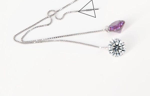 Cercei lungi de dama in doua culori