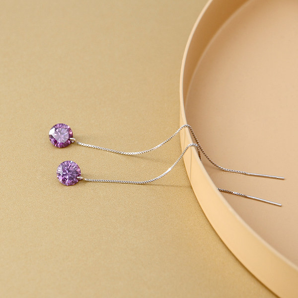 Cercei lungi de dama in doua culori