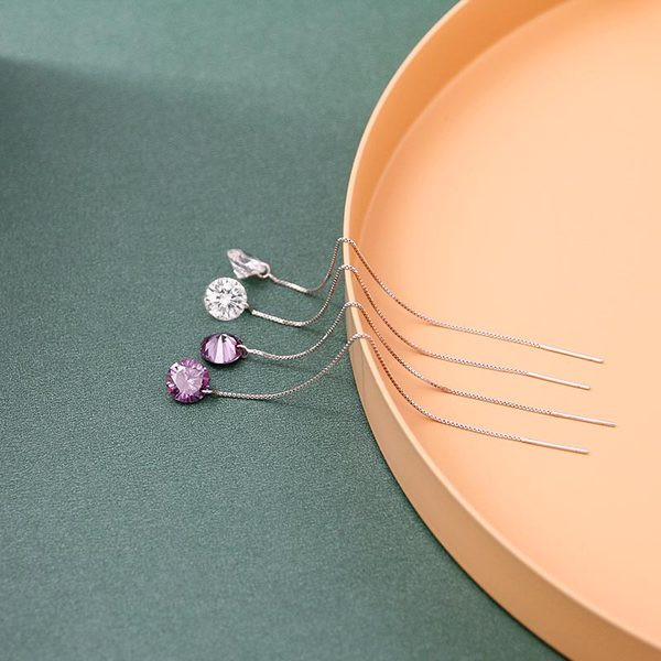 Cercei lungi de dama in doua culori