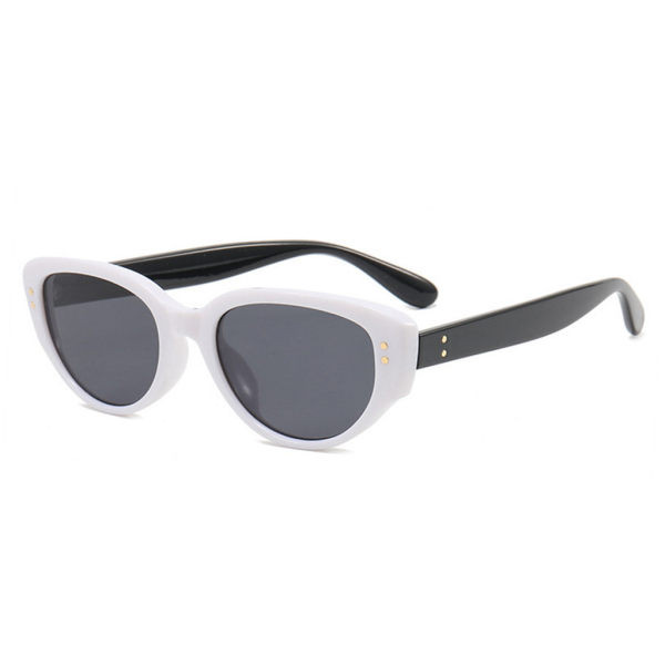 Model nou de ochelari de soare de dama alb-negru