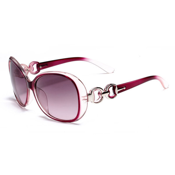 Ochelari de soare moderni de dama in forma rotunda si element metalic