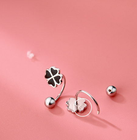 Cercei de dama in forma de trifoi