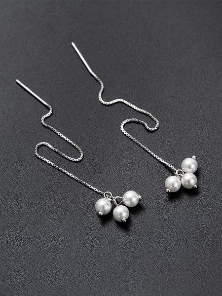 Cercei de dama blugi cu perle