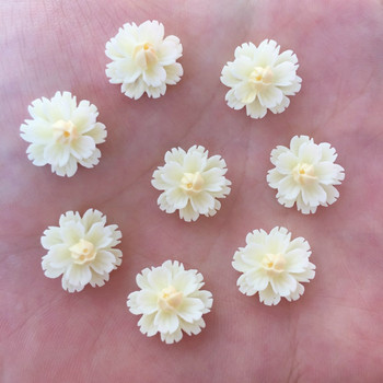 Νέα 80PCS Ρητίνη 13mm 3D Flower Flatback Stone Ebellishment DIY Scrapbook Crafts R92*2
