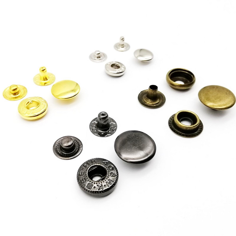 25 seturi # 655 # 633 # 831 # 201 Metal Fără cusut Închidere rapidă Buton Apăsați Popper Stud Piele Geantă Haine Jachetă Reparare Nit DIY