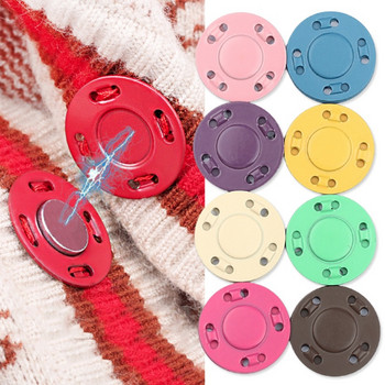 5 чифта Шевни консумативи Магнит Камък Цветни автоматични магнитни копчета Невидим куфар Катарама за палто Направи си сам