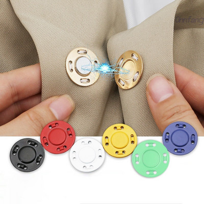 5 pár varrás kellékek mágnes kő színes automatikus mágneses pattintható gombok láthatatlan bőrönd táska kabát csat barkács kézműves