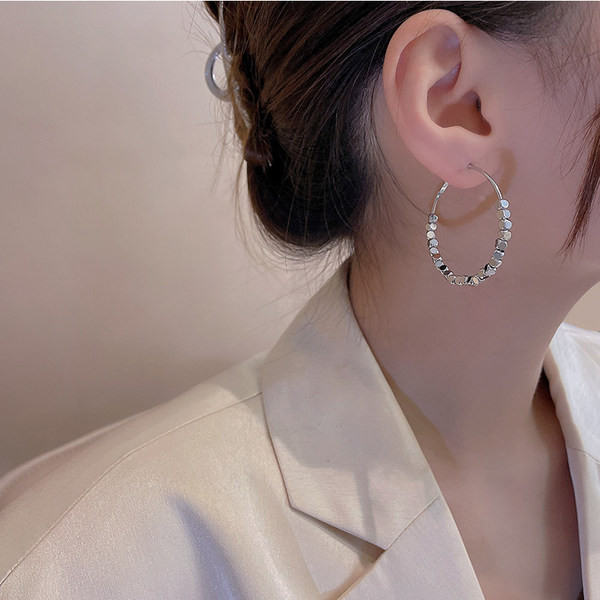 Cercei rotunzi de damă cu cerc clasic