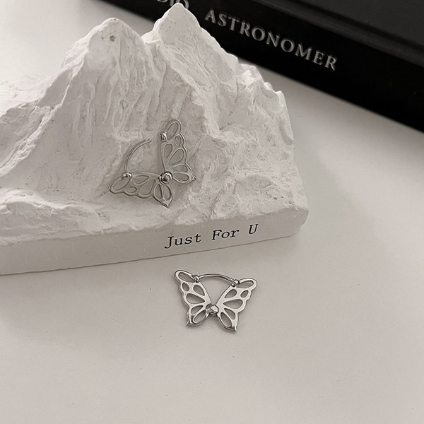 Hõbedast liblikast kõrvarõngad naistele