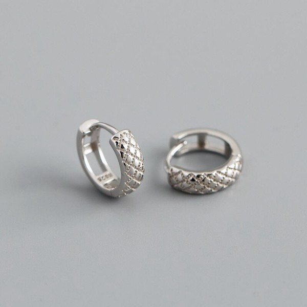 Cercei casual dama gravati de culoare argintiu si auriu